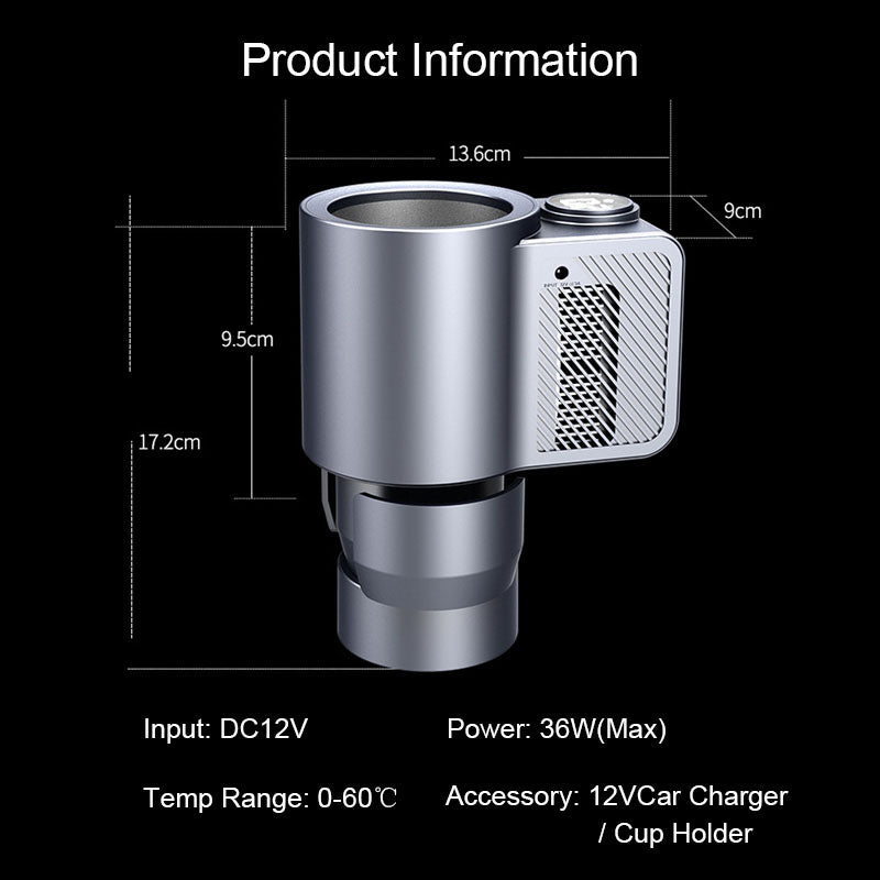 Smart 2 In 1 Car Heating Cooling Cup For Coffee Miik Drinks Electric - 0 - CJ