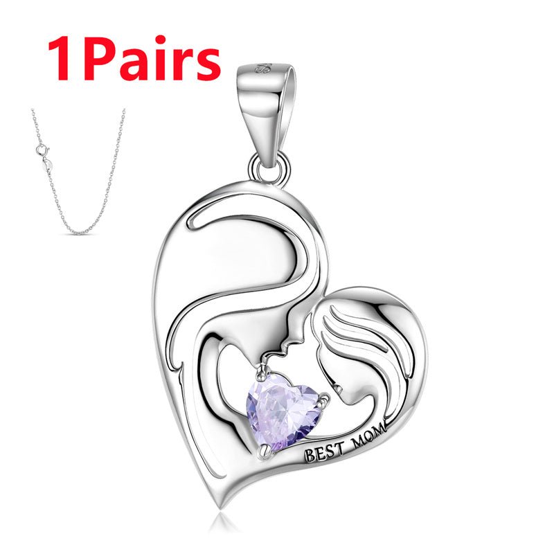 S925 Sterling Silver Best Mom Necklace Mother's Day Series Necklace - 4 - CJ