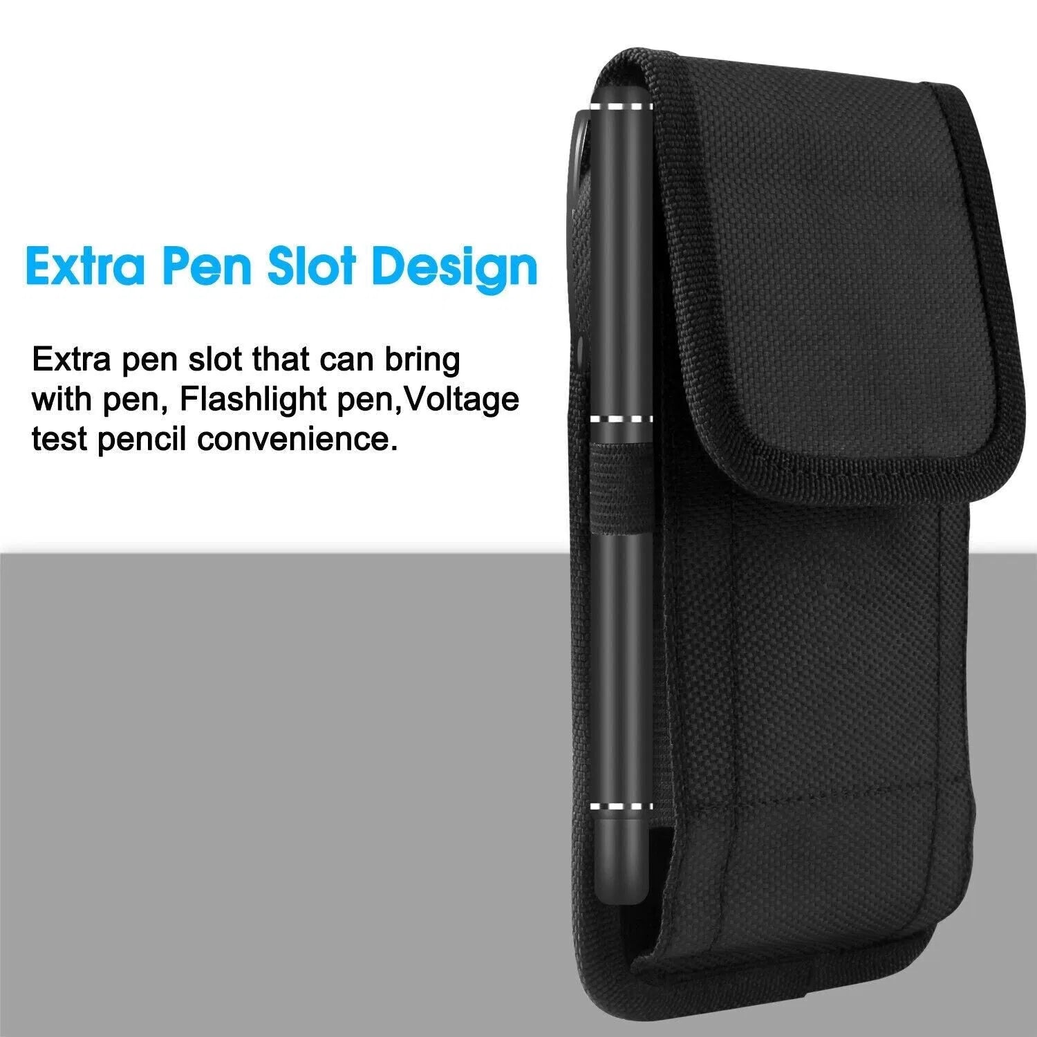 Vertical Cell Phone Holster Pouch Wallet Case With Belt Clip For - 5 - CJ
