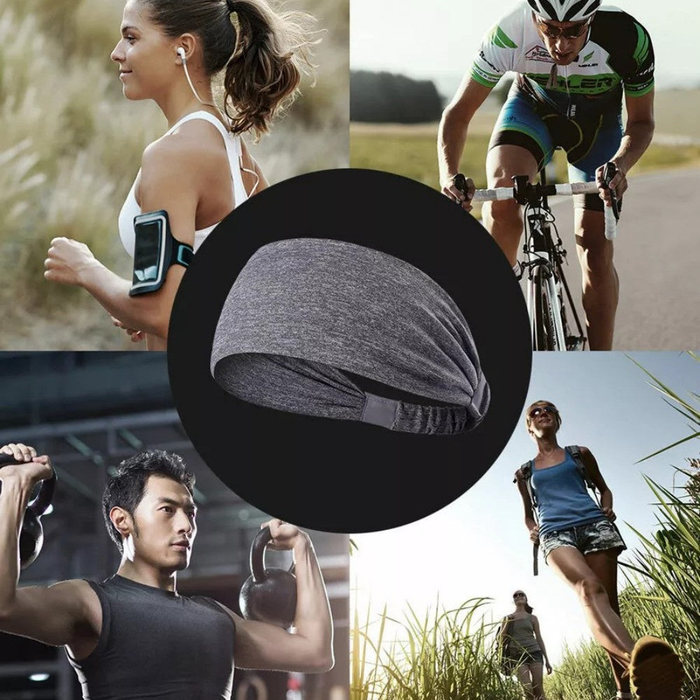 Sports Headbands For Men & Women - 5 Pack, Wicking Sweatbands, Elastic Non Slip Sweat Bands, Athletic Workout Fashion Wide Hair Bands For Running, Cycling, Basketball, Yoga - 5 - CJ