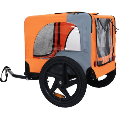Utdoor Heavy Duty Collapsible Pet Bike Trailer With 16 - Inch All Terrain Wheels & Universal Hitch Foldable Dog Cargo Carrier Cart For Bicycles - 5 - CJ