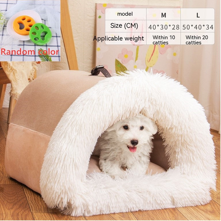 New Splice Portable Pet Nest Portable Autumn And Winter Warm Dog Nest Moisture - proof Long Fur Cat Nest Cross Border Pet Nest - 0 - CJ