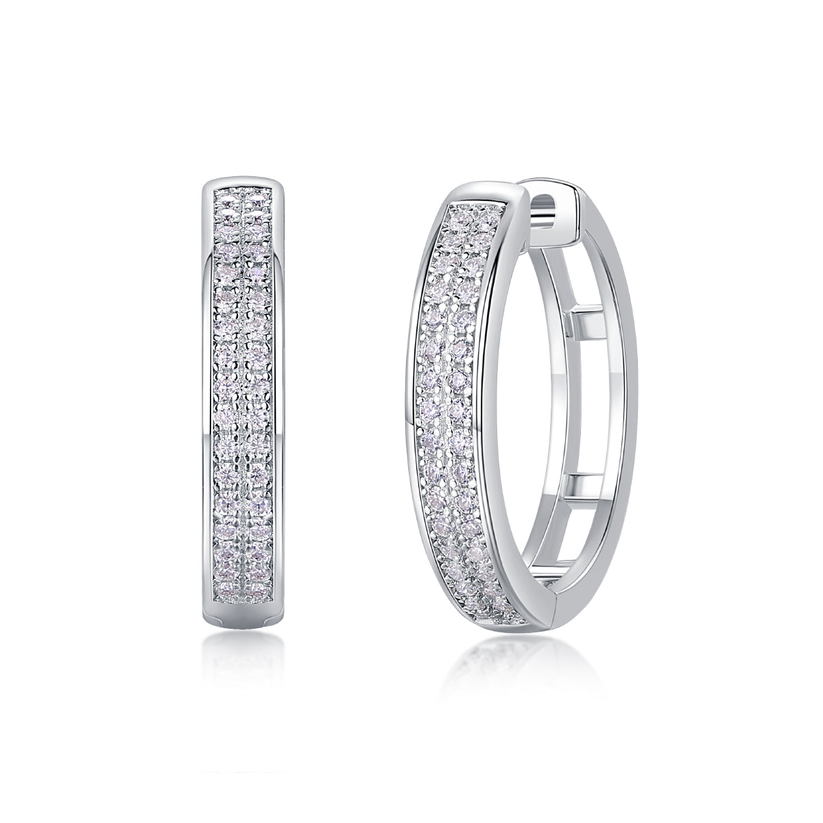 1Firefly Light - Moissanite S925 Sterling Silver Earrings With Platinum - plated Stud Earrings, Fashionable, Trendy And Affordable Diamond Jewelry Prohibit Tk Sales - 5 - cjdropshipping