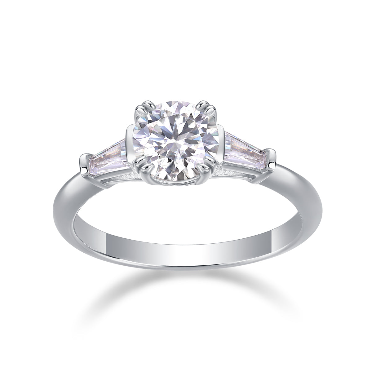 1Luxury Fashion Diamond Wedding Ring Classic Set With Moissanite Silver Ring Prohibit TikTok sales - 5 - CJ