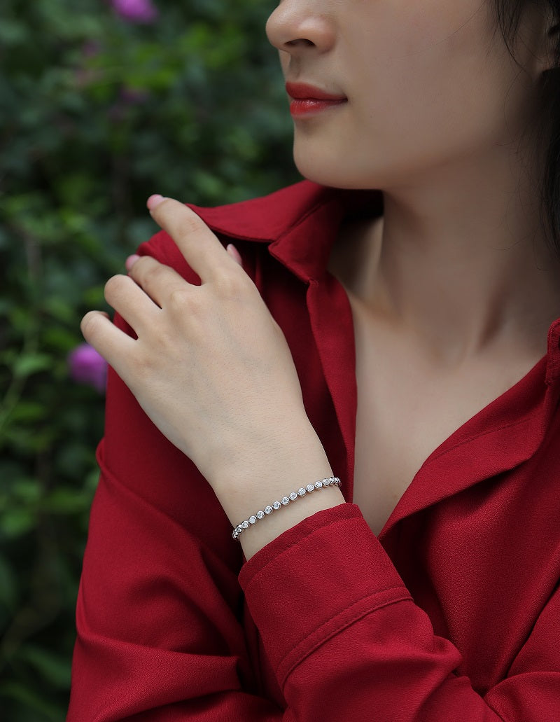 1Galaxy Dream Luxury Fashion Mosan Diamond S925 Silver Bracelet Prohibit TikTok sales - 5 - CJ