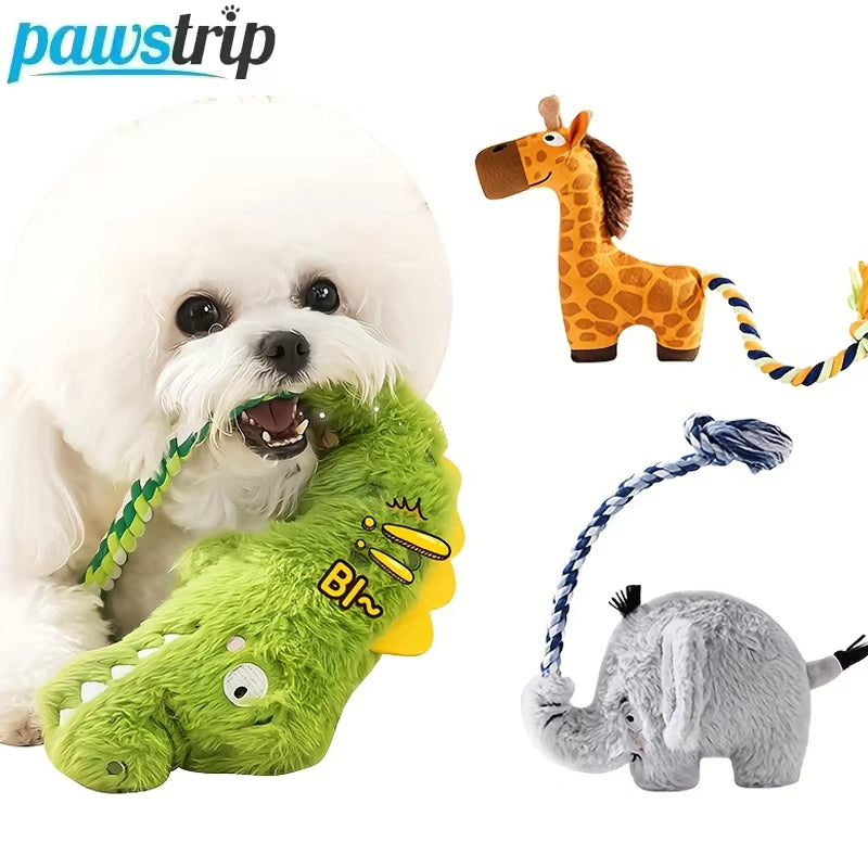 Squeaky Toys For Dogs - Dog Toys Plush, Funny Stuffed Enrichment For Poodle Bulldog Senior Home Indoor Travel Camping Enhance Playful Moments During Indoor Outdoor Activities - 4 - CJ