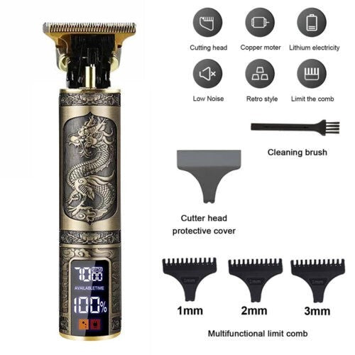 Beard Trimmer Hair Clippers Cordless Hair Cutting Barber Shaving Machine For Men Rechargeable - 5 - CJ