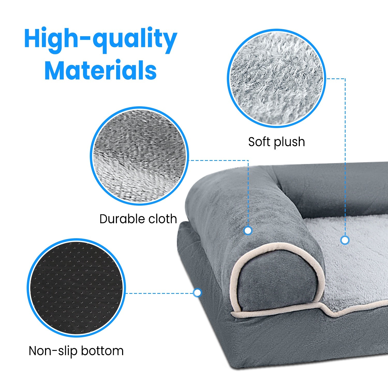 1Pc Dog Bed Pet Bed Sofa Dog Couch Pet Cushion Carpet Mattress With Washable And Removable Cover For Medium Large Dogs - 5 - CJ