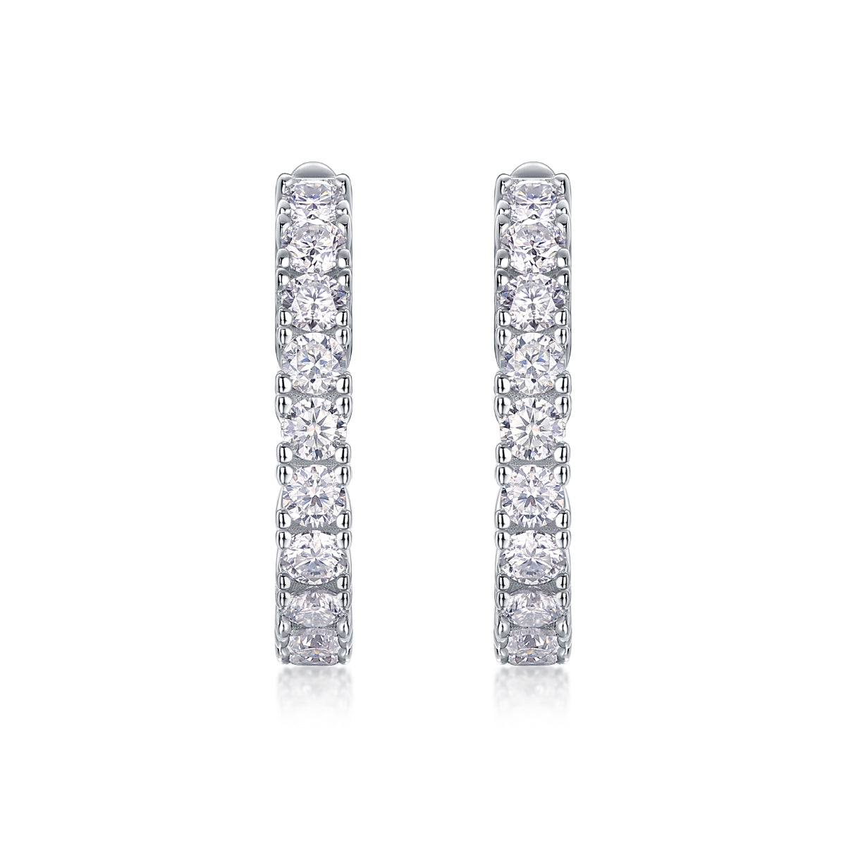 1Modern Guide Luxury Fashion Diamond Earrings Stud Set With Mosan Diamond Silver Ornaments Prohibit TikTok sales - 5 - CJ