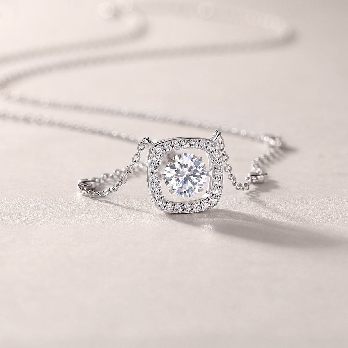 1Sweet - A Fashionable And Luxurious Diamond Jewelry Pendant Set With 1 - carat Moissanite S925 Sterling Silver And Platinum Plating Prohibit TikTok sales - 5 - cjdropshipping