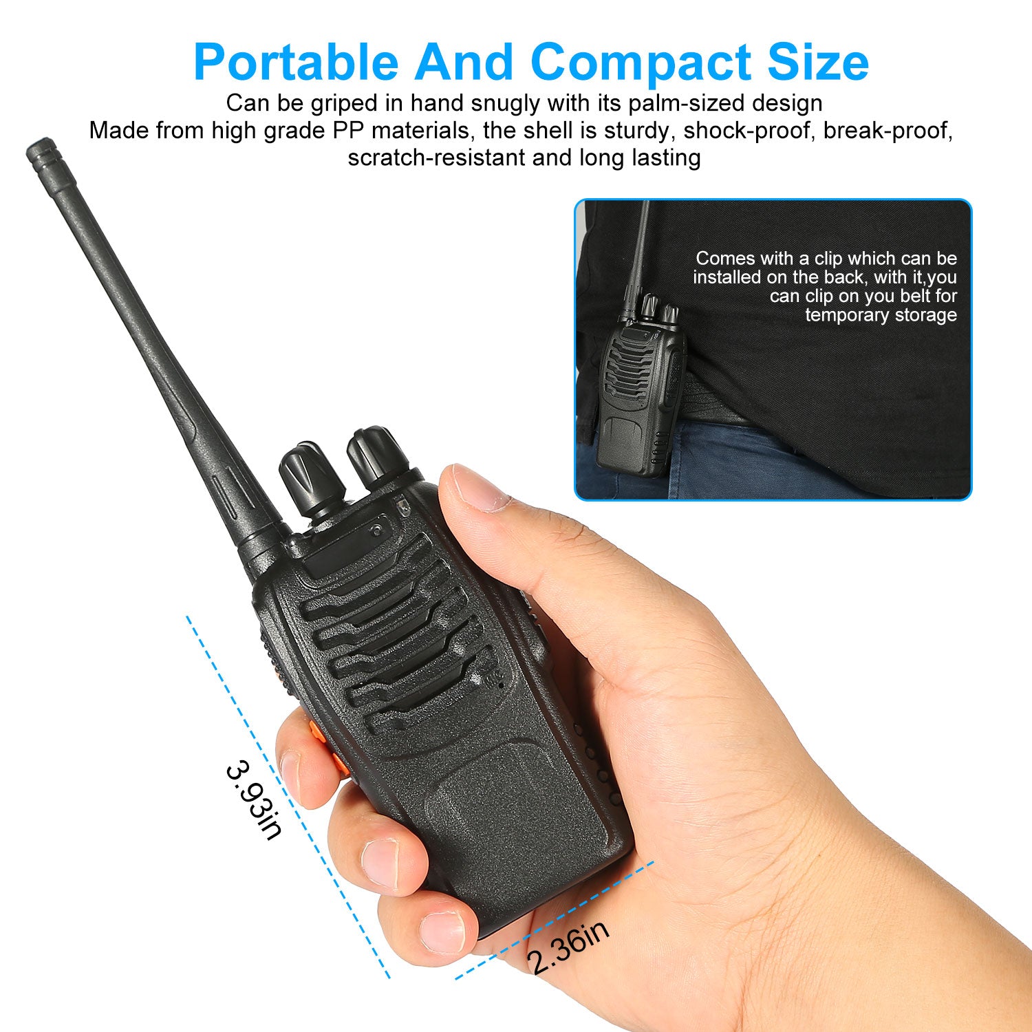 2 X Baofeng BF - 888S Walkie Talkies Two Way Radio UHF 16CH 400 - 470MHZ Long Range - 5 - CJ
