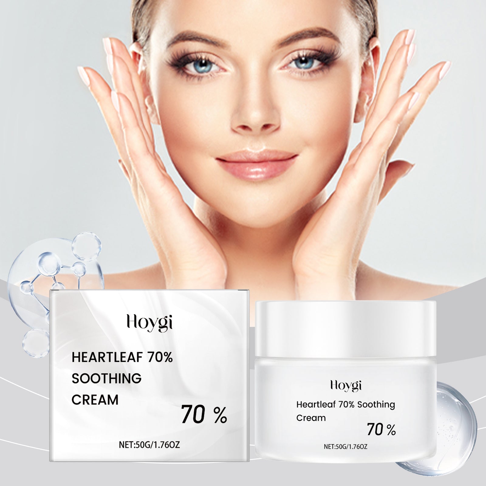 Hoygi Heart Leaf Moisturizing And Soothing Cream, Relieves Dry Skin, Hydrates, Nourishes And Restores Skin Elasticity - 5 - CJ