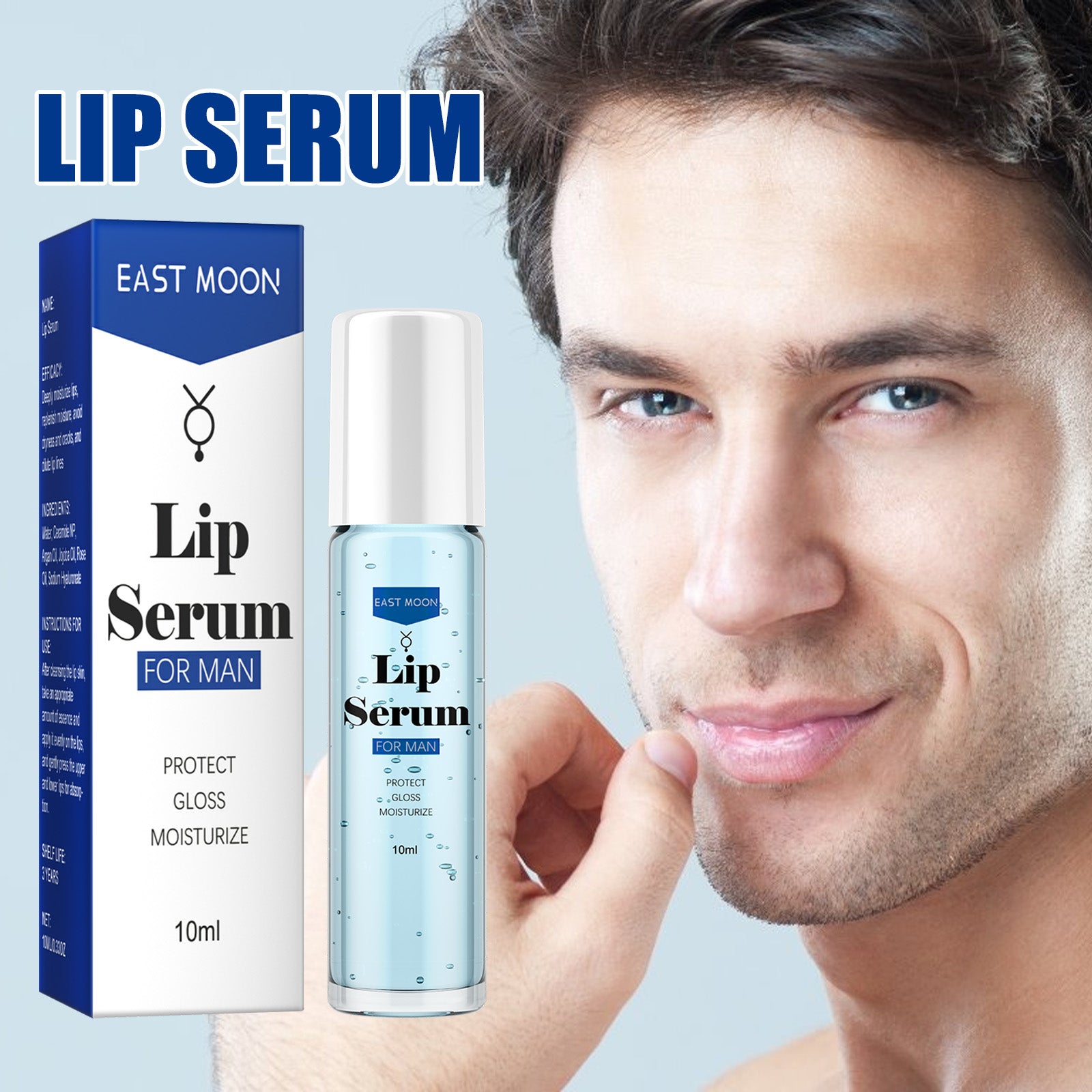 EAST MOON Lip Essence Roller Ball Liquid Nourishes And Lightens Lip Lines, Prevents Dry, Cracked And Dead Skin, Plumps And Moisturizes Lips - 5 - CJ