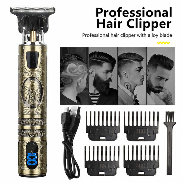 Beard Trimmer Hair Clippers Cordless Hair Cutting Kit Barber Shaving Machine For Men USB Rechargeable - 5 - CJ