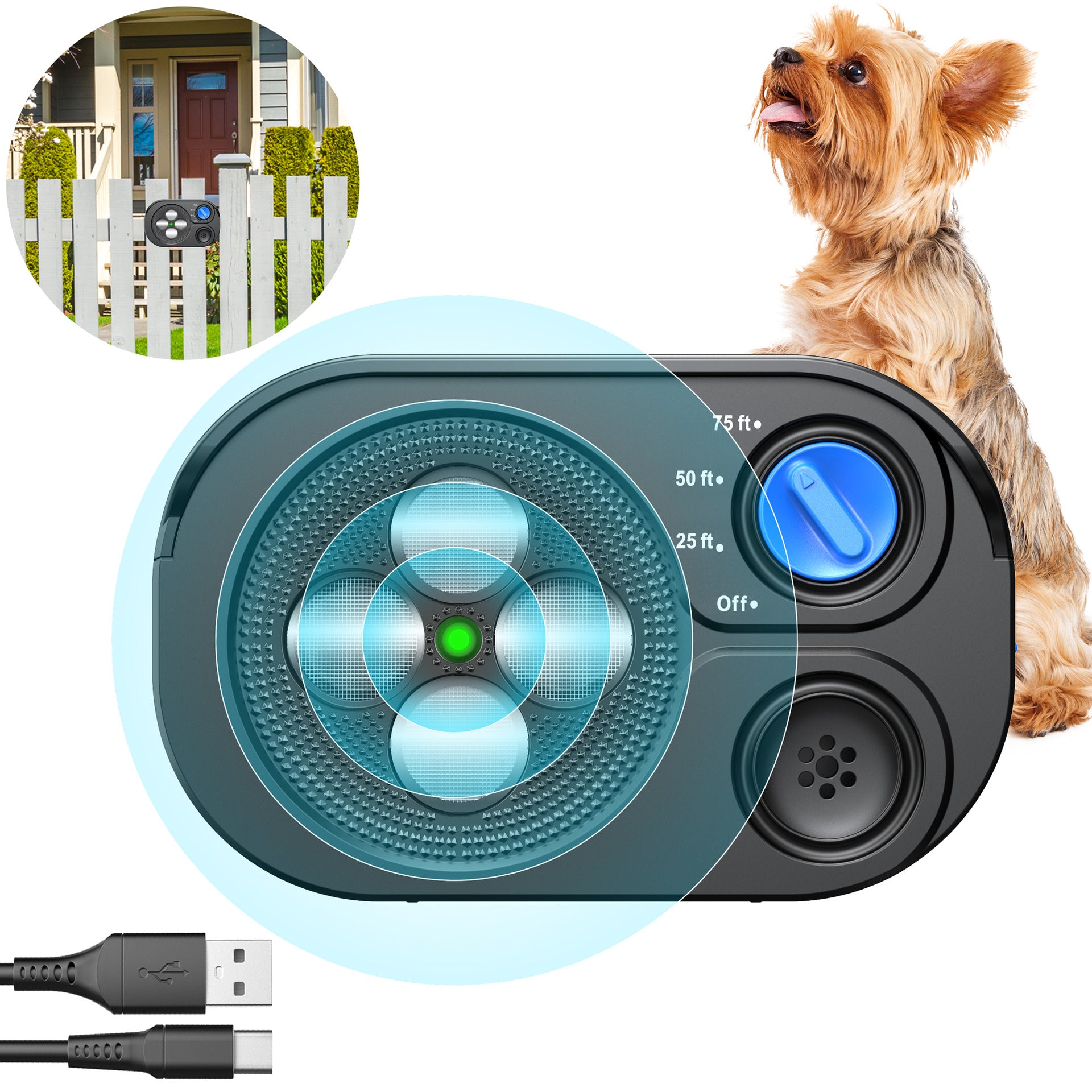 Automatic Ultrasonic Bark Stopping And Dog Training Device - 0 - CJ
