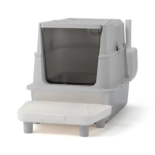 Stainless Steel Cat Litter Box, Covered Extra Large Cat Litter Box Enclosure, Metal Kitty Litter Boxes With Lid, Litter Scoop, And Filter Pedal, Anti - Leakage, Non - Stick, Easy To Clean - 5 - CJ