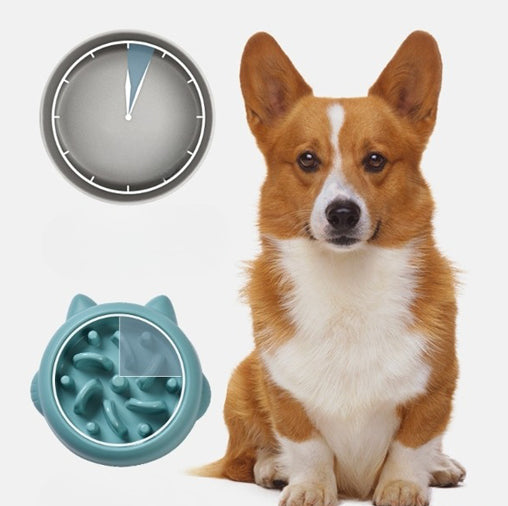 Pet Dog Cat Slow Feeder Bowls Anti Choking Slow Feeder Dish Bowl Home Dog Eating Plate Anti Gulping Bowl Supplies - 0 - CJ