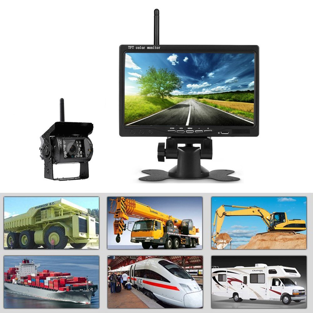 Forklift Truck Harvester 7 Inch Car Wireless Reversing Video Display Camera - 0 - CJ