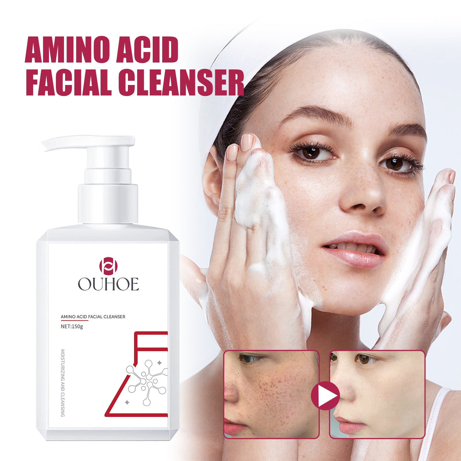 OUHOE Facial Cleanser Cleanser For Cleansing Pores, Moisturizing, Hydrating, Soft, Refreshing And Firming Skin - 5 - CJ