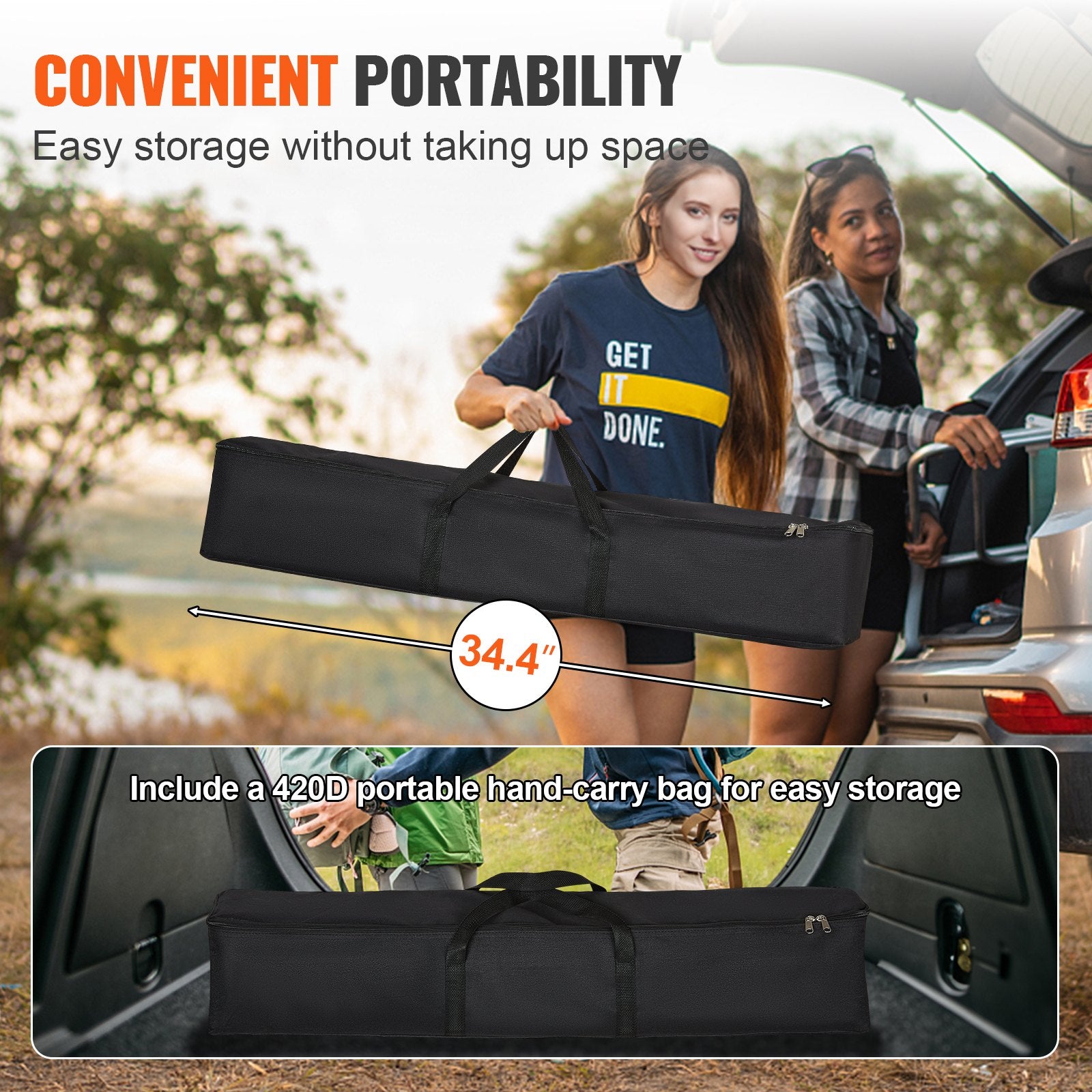 Projector Screen With Stand, 120 Inch 16:9 4K 1080 HD Outdoor Movie Screen With Stand, Wrinkle - Free Projection Screen With Tripods And Carry Bag, For Home Theater Cinema Backyard Movie Night - 5 - CJ