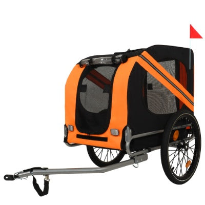 Large Folding Bike Trailer For Dogs 120LB Capacity All - Terrain Pet Carrier, Durable Steel Frame For Cycling, Jogging, Camping Outdoor Adventures - 5 - cjdroshippping