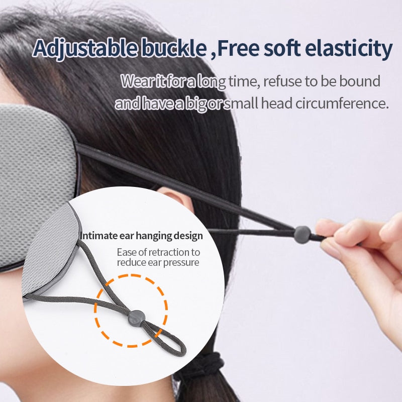 Sleeping Eye Mask Korean Style Ice Silk Warm And Cool Dual Use Adjustable Travel Light Blocking Breathable Eye Mask - 5 - CJ