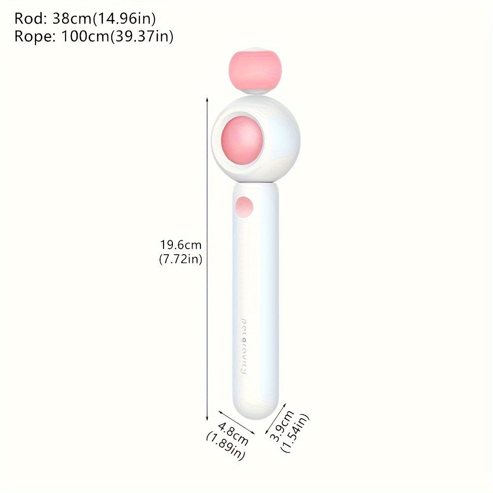 Cat Teaser Stick, Retractable Cat Wand With Replacement Head, Cat Feather Toy, Cat Interactive Toy For Indoor Cats For Relief Boredom And Exercise - 5 - CJ