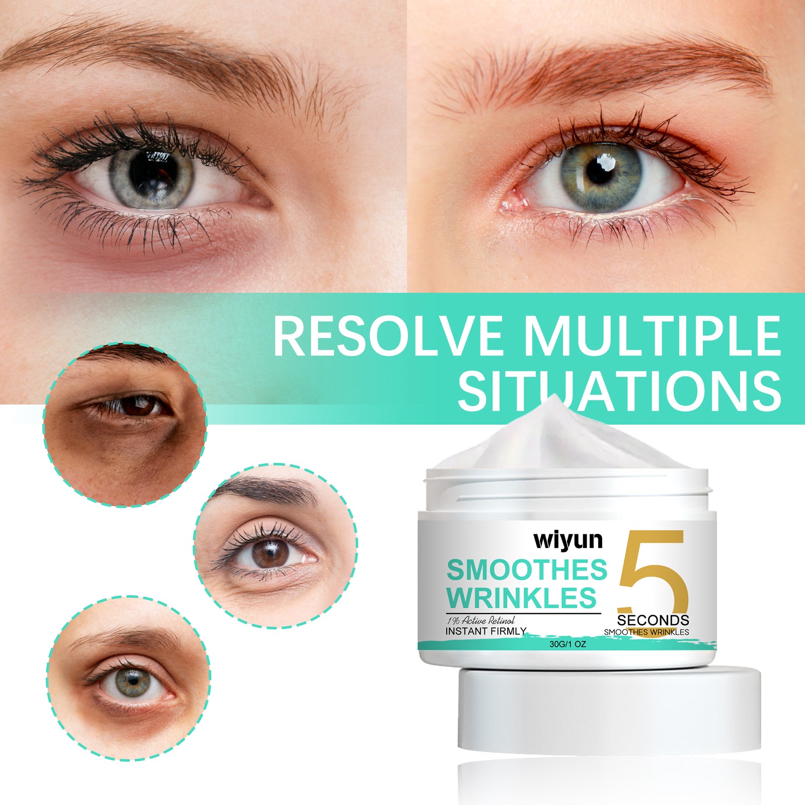 Wiyun Retinol Firming Cream Reduces Fine Lines, Bags And Dark Circles Under The Eyes, Restores Skin Elasticity And Moisturizes Firming Cream - 5 - CJ