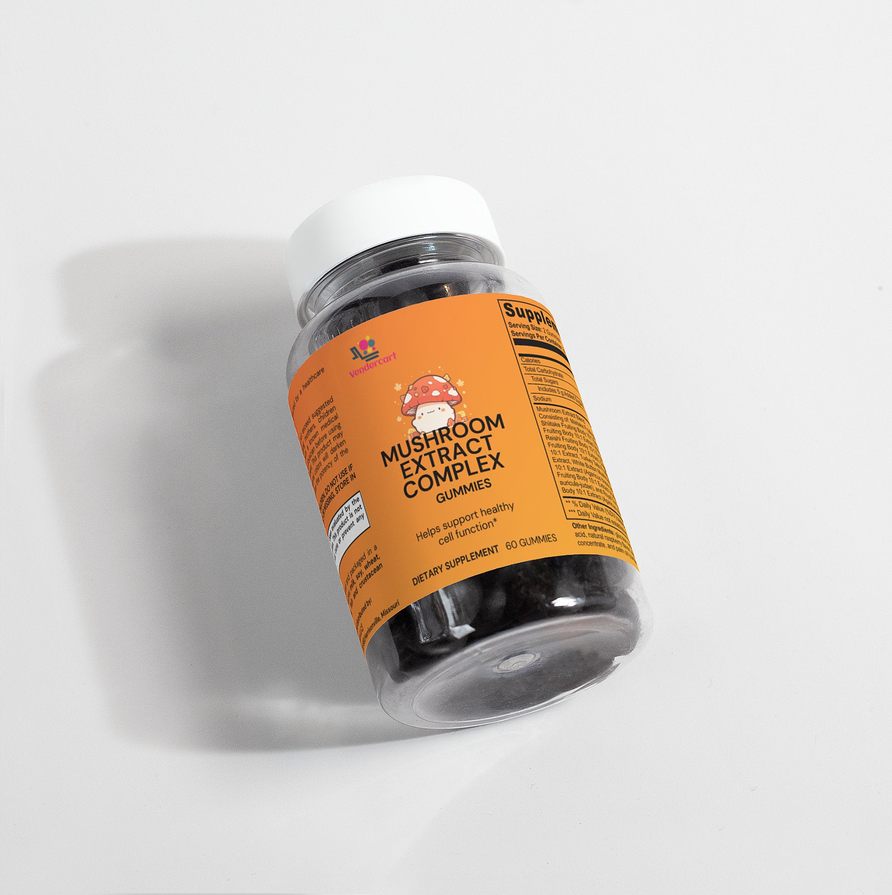 RASPBERRY MUSHROOM GUMMIES EXTRACT, 60 GUMMIES - 5 - CJ