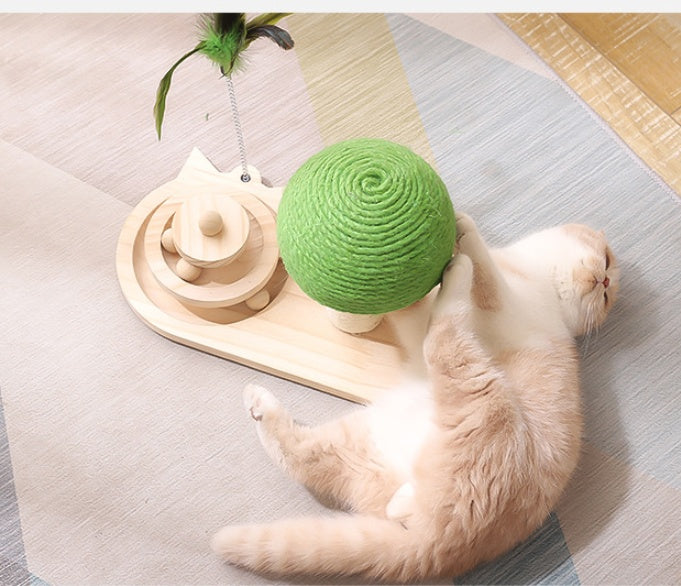Pet Cat Tree Toys Cat Scratch Post Pet Furniture Scratching Post Cats Claw Scratcher Double Sisal Balls Cat Accessories - 0 - CJ
