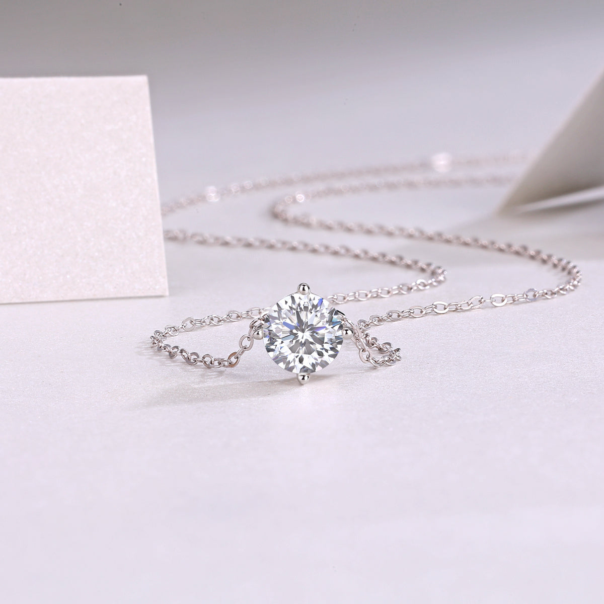 1True Heart - A Fashionable And Luxurious Diamond Jewelry Pendant Set With 1 - carat Moissan Diamond S925 Sterling Silver Prohibit TikTok sales - 5 - cj
