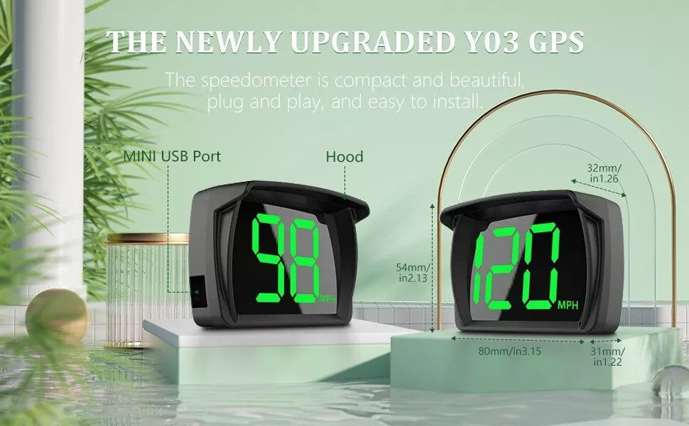 New HUD Car Head - up Display MPH Speed Display 3 - inch Multi - function LCD MPH Dashboard - 5 - CJ
