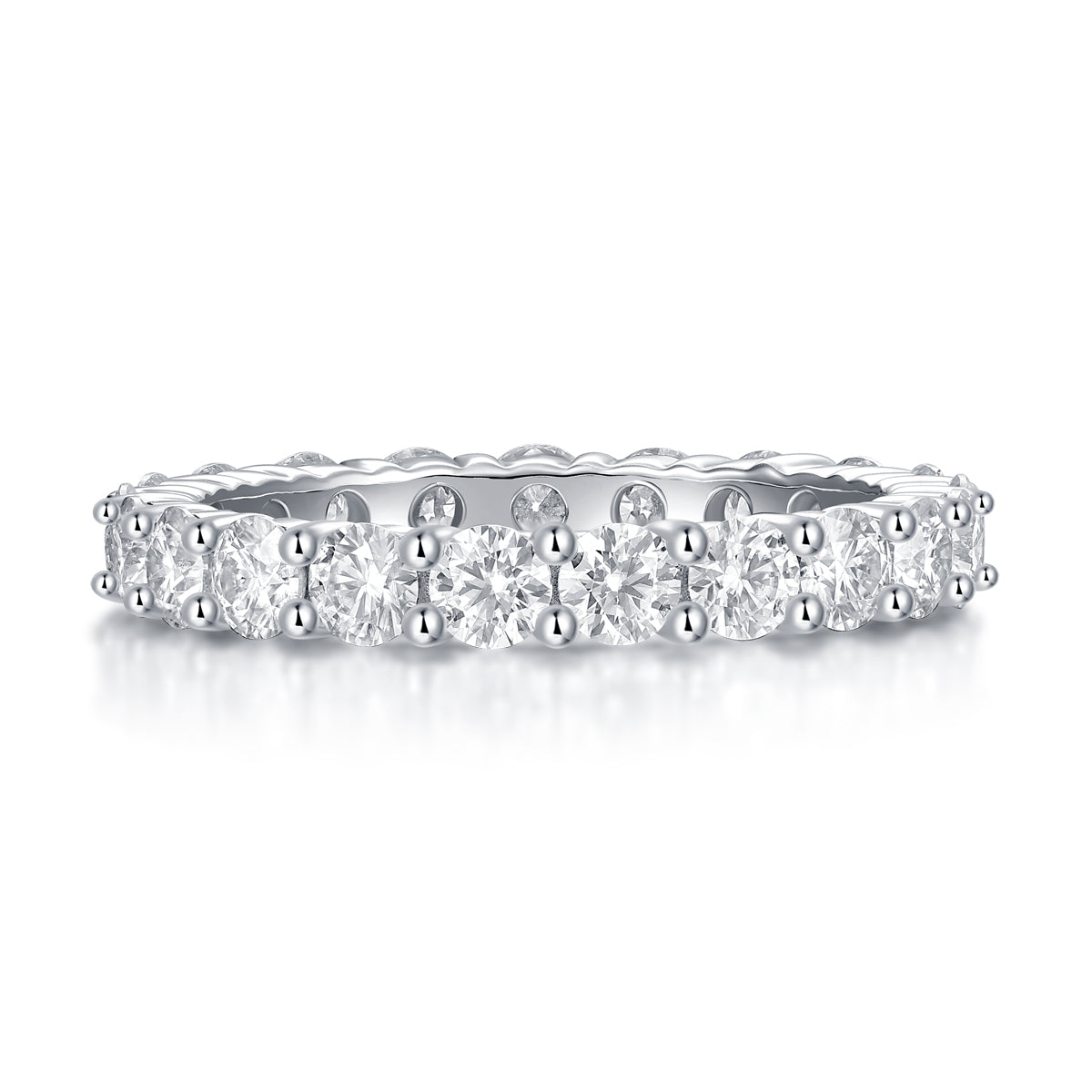 1Luxury Fashion Diamond Ring, Row Diamond Ring, Moissanite Silver Ring, Jewelry Prohibit TikTok sales - 5 - CJ