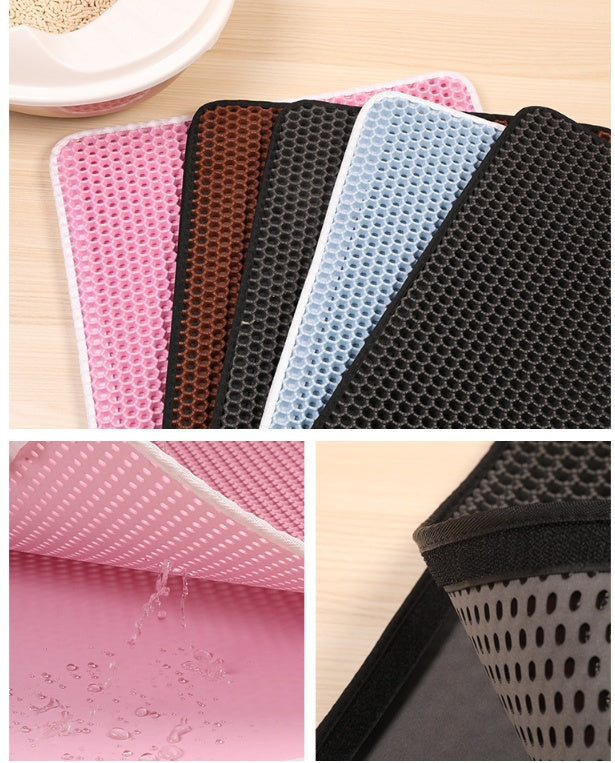 Pet Cat Litter Mat Pet Supplies EVA Double Cat Litter Mat - 0 - CJ