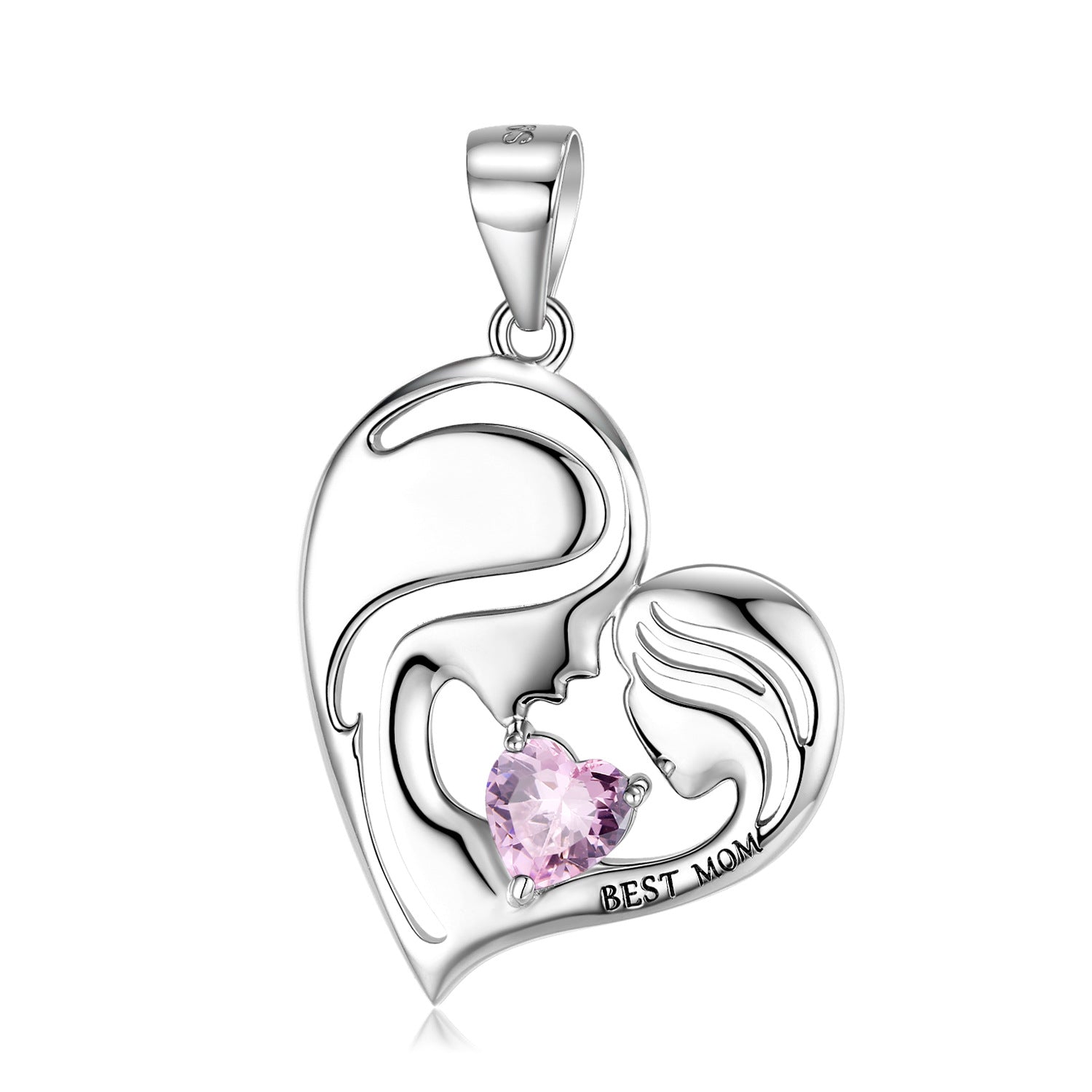 S925 Sterling Silver Best Mom Necklace Mother's Day Series Necklace - 4 - CJ - PNC008210 - CJJE1599723 - PNC008210