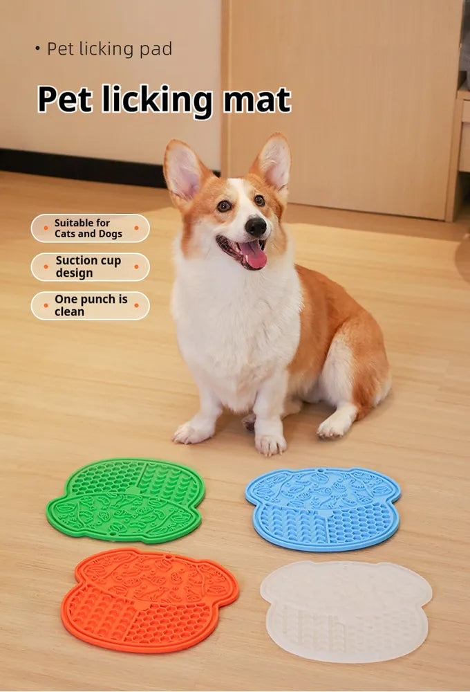 Lick Mat For Dogs And Cats Dog Slow Feeder Mat With Strong Suction - 5 - CJ