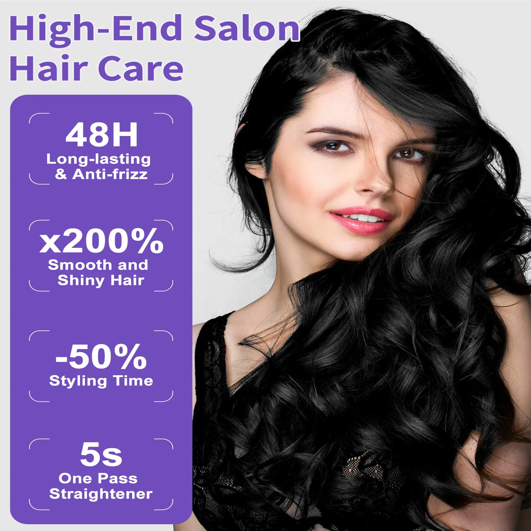 Steam Straighteners For Hair, Professional Salon Titanium Vapor Straightening Irons, High - end Salon Water Light Steam Flat Iron 24 Hour Anti - frizz Make Hair Smooth And Adds Shine - 5 - CJ