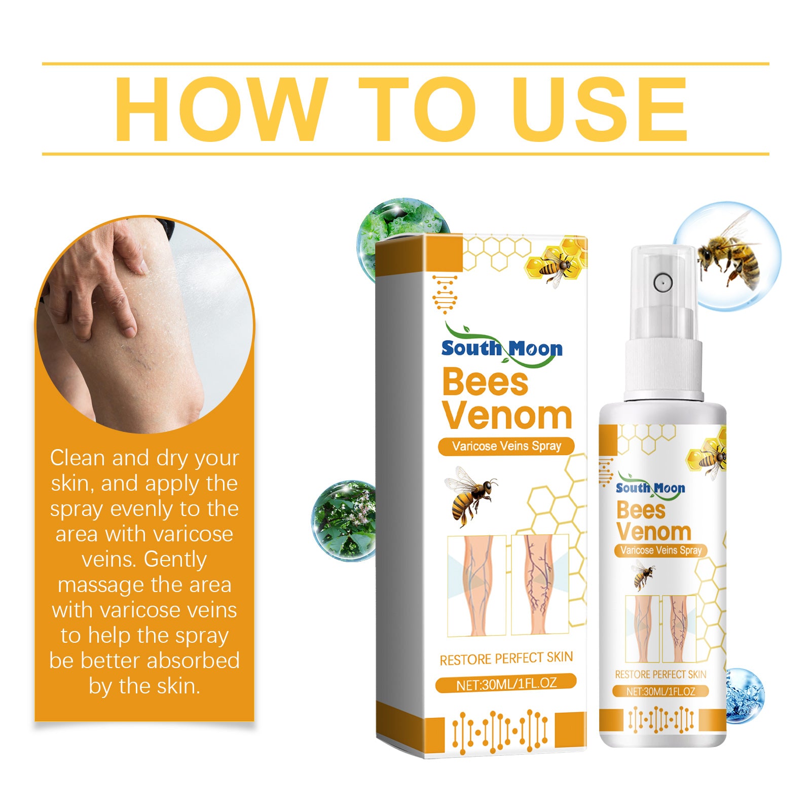 Leg Care Spray For Daily Relief Of Leg Varicosity - 5 - CJ