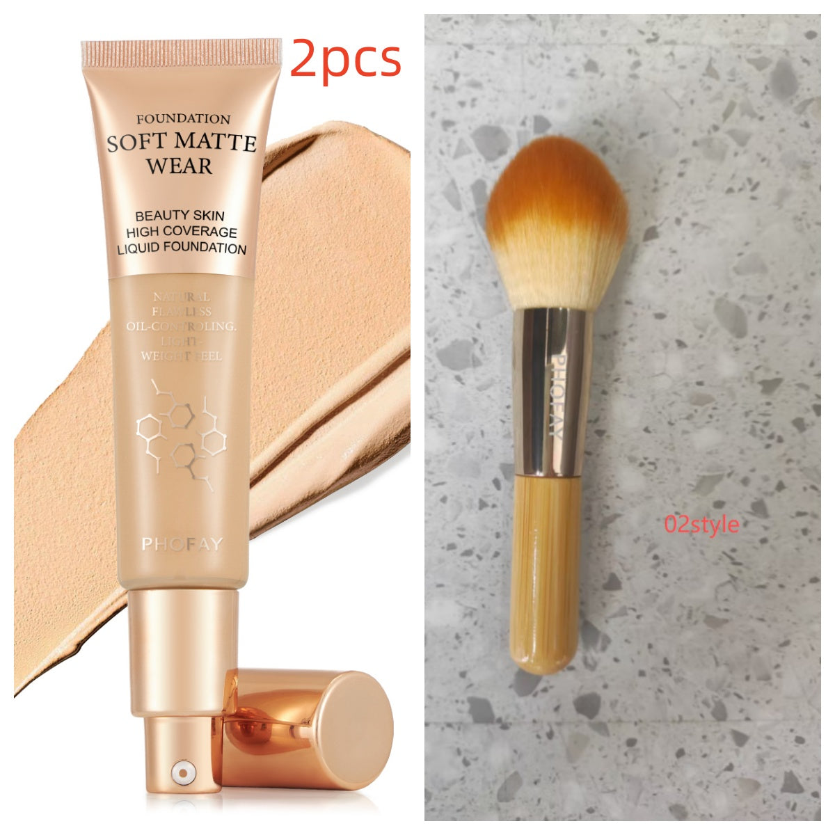 PHOFAY Full Coverage Foundation - 4 - CJ - 05 set - CJCZ212019632FU
