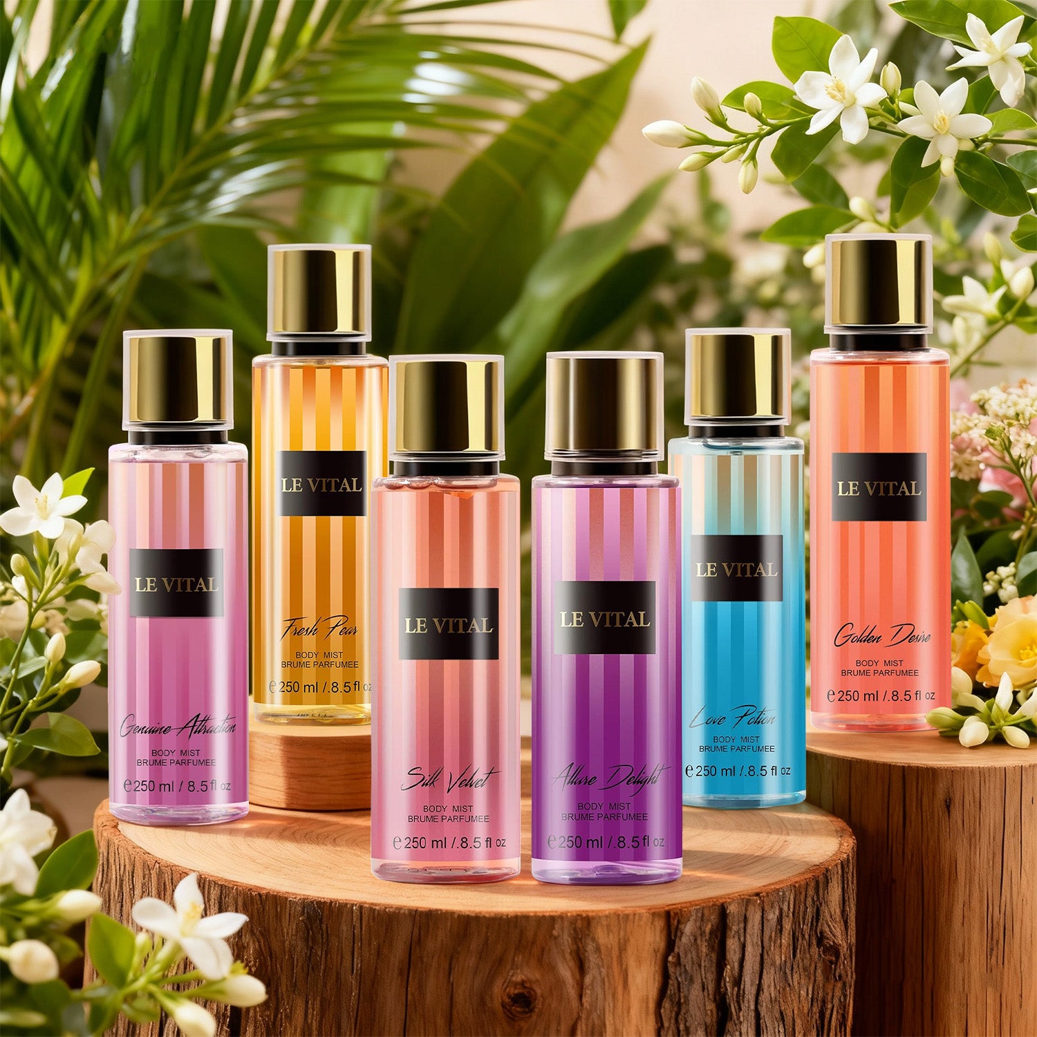 Body Mist - Golden Desire&Body Mist - Genuine Attraction&Body Mist - Allure Delight&Body Mist - Fresh Pear, 8.5fl.oz, 250ml, 12 Master - 5 - CJ