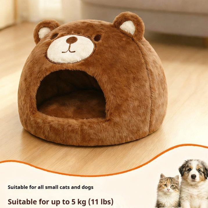 Cat Nest Winter Warm Closed Sleeping Kennel Four Seasons Universal - 0 - CJ