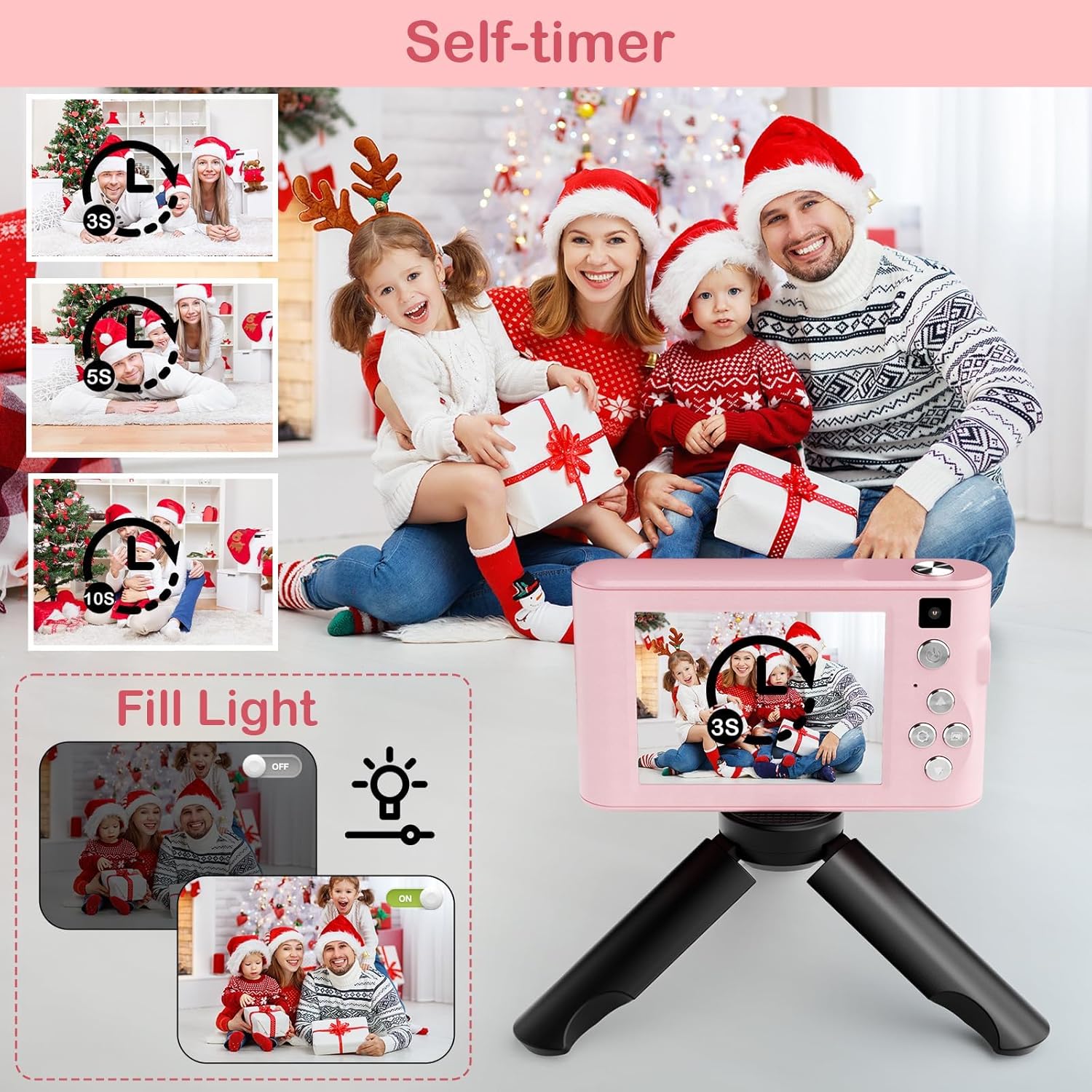 Kids Digital Camera Christmas Birthday Gifts With 32GB SD Card - 5 - CJ