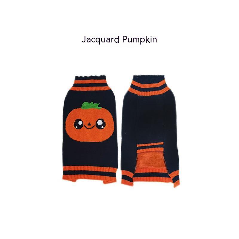 Halloween Dog Sweaters Pet Costume Teddy Warm Leisure Sweater Cosplay Clothes For Dogs Pets Outfits - 0 - CJ - Black Jacquard - XL - CJGD180981315OL