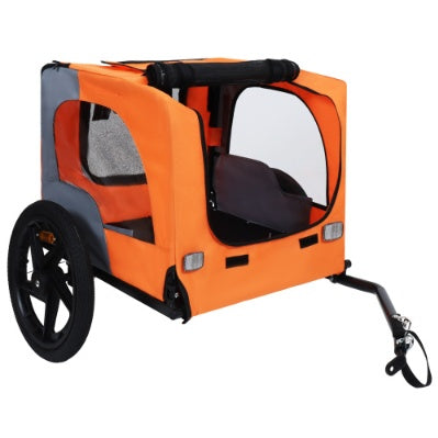 Utdoor Heavy Duty Collapsible Pet Bike Trailer With 16 - Inch All Terrain Wheels & Universal Hitch Foldable Dog Cargo Carrier Cart For Bicycles - 5 - CJ