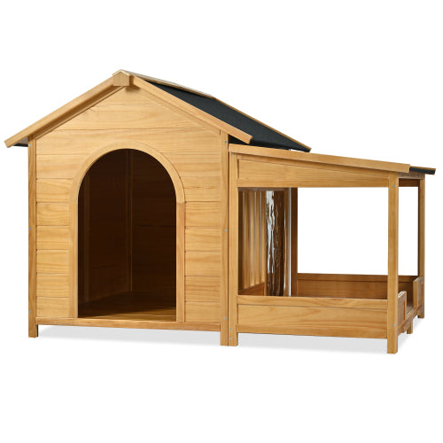Large Wooden Dog House With Porch - 5 - CJ