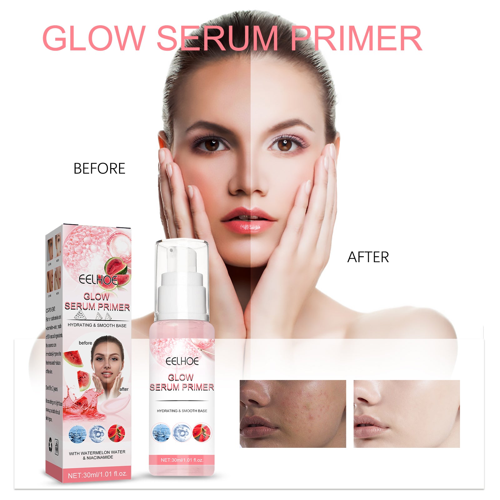 EELHOE Luminous Serum Essence, Nicotinamide Brightening Hydrating Rejuvenating And Tender Skin Essence - 5 - CJ