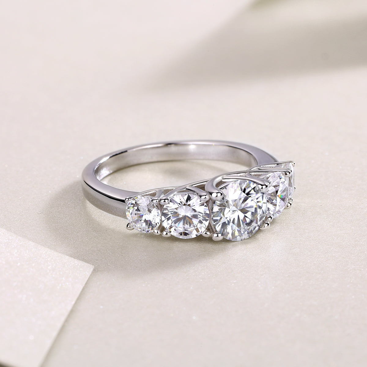 1Luxury Fashion Diamond Rings Lots Of Moissanite Silver Rings Prohibit TikTok sales - 5 - CJ