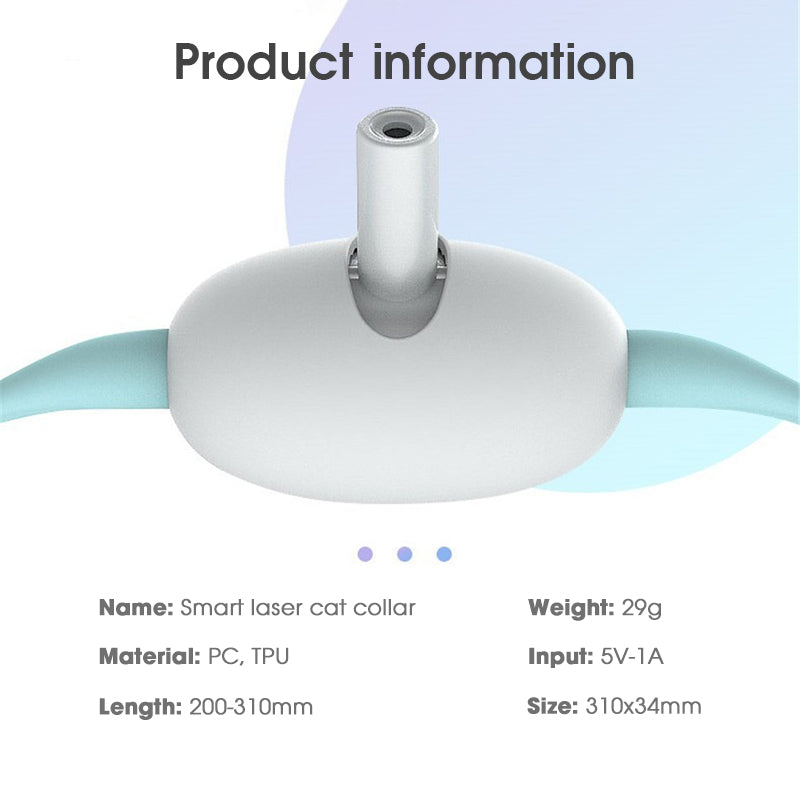 Automatic Cat Toy Smart Laser Teasing Cat Collar Electric USB Charging Kitten Amusing Toys Interactive Training Pet Items - 0 - CJ