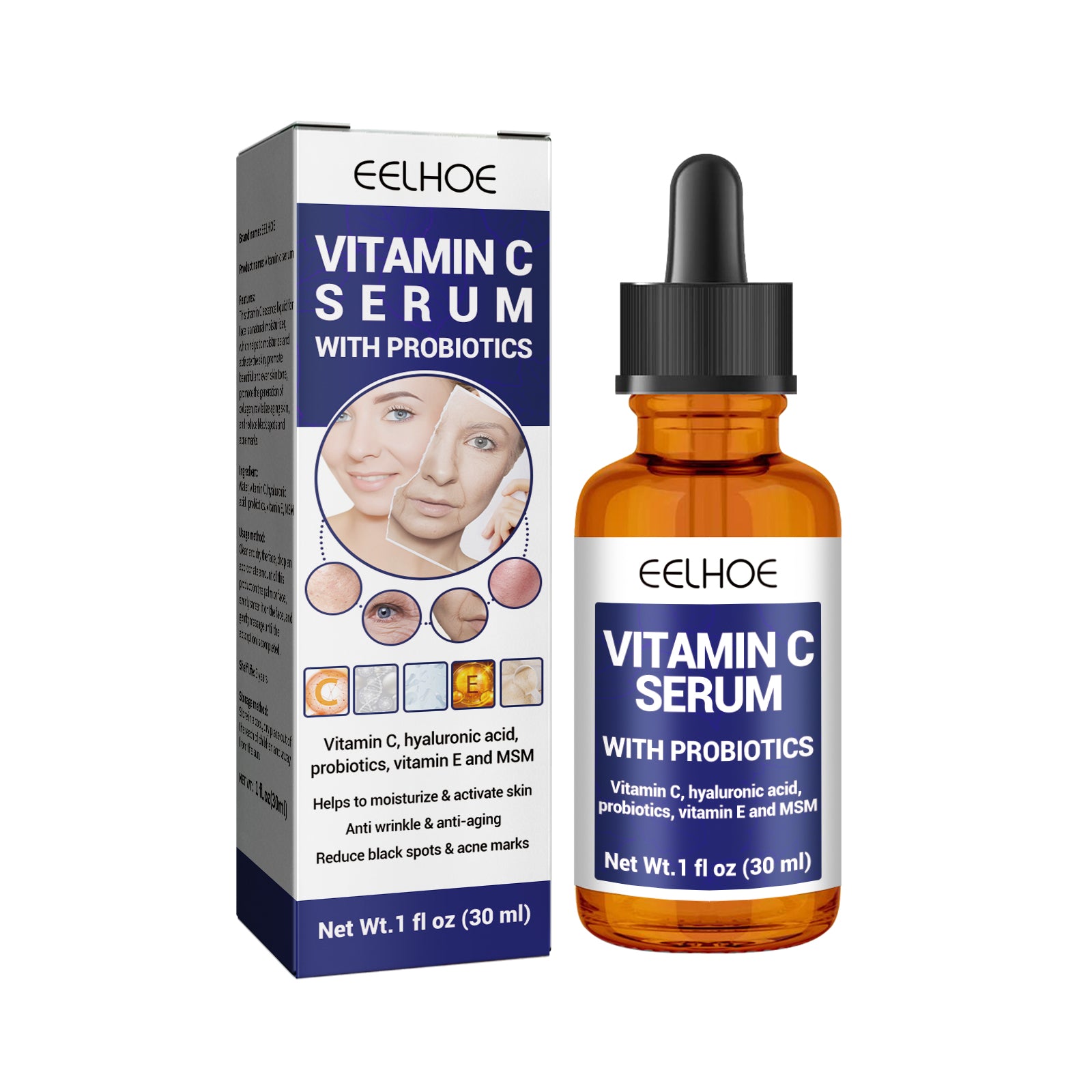 EELHOE Anti - aging Vitamin C Facial Essence, Reduces Spots Acne Fine Lines, Moisturizes Facial Essence - 5 - CJ