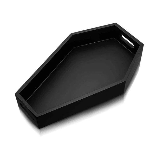 14.2'' Tall Halloween Coffin Charcuterie Boards - Sturdy Wooden Gothic Bathroom Tray Decor - Goth Container For Kitchen Food, Vanity Makeup, Perfume, Jewelry Storage - 5 - CJ